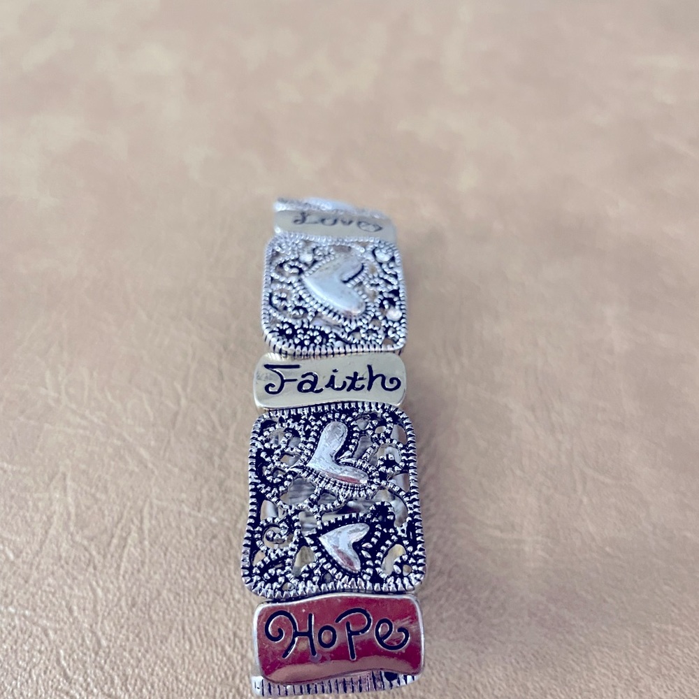 Faith, hope, love bracelet